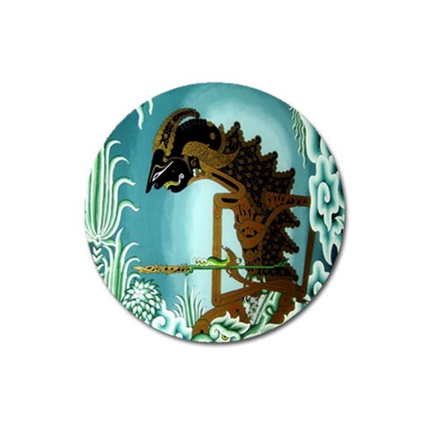 Lukisan Wayang Kulit Magnet 3  (Round) from ArtsNow.com Front