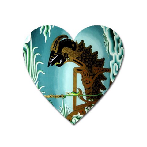 Lukisan Wayang Kulit Magnet (Heart) from ArtsNow.com Front
