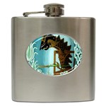 Lukisan Wayang Kulit Hip Flask (6 oz)