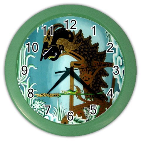 Lukisan Wayang Kulit Color Wall Clock from ArtsNow.com Front