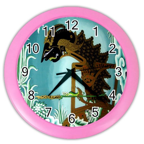 Lukisan Wayang Kulit Color Wall Clock from ArtsNow.com Front