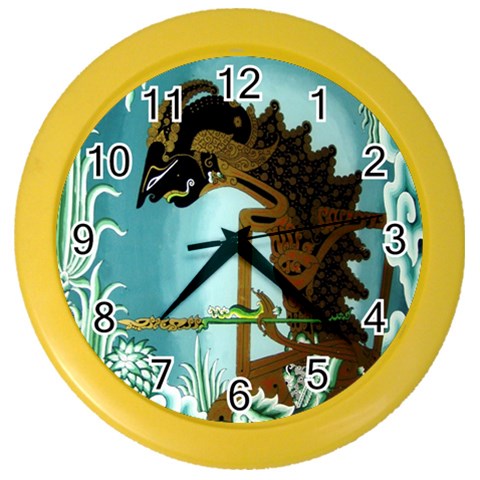 Lukisan Wayang Kulit Color Wall Clock from ArtsNow.com Front
