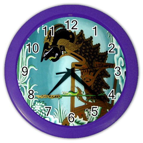 Lukisan Wayang Kulit Color Wall Clock from ArtsNow.com Front