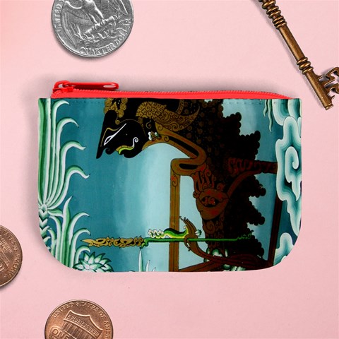 Lukisan Wayang Kulit Mini Coin Purse from ArtsNow.com Front
