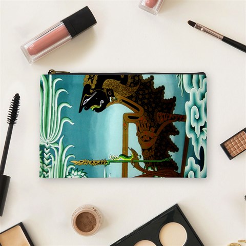 Lukisan Wayang Kulit Cosmetic Bag (Medium) from ArtsNow.com Front