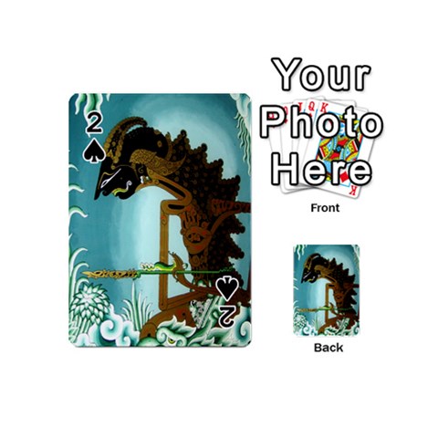 Lukisan Wayang Kulit Playing Cards 54 (Mini) from ArtsNow.com Front - Spade2