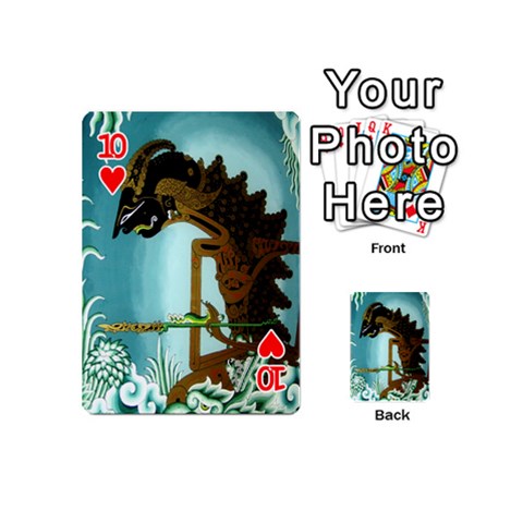 Lukisan Wayang Kulit Playing Cards 54 (Mini) from ArtsNow.com Front - Heart10