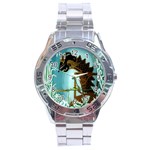 Lukisan Wayang Kulit Stainless Steel Analogue Watch