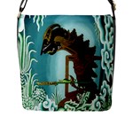 Lukisan Wayang Kulit Flap Closure Messenger Bag (L)