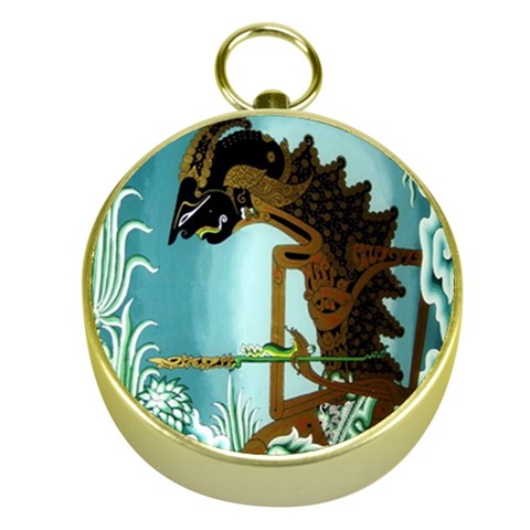 Lukisan Wayang Kulit Gold Compass from ArtsNow.com Front