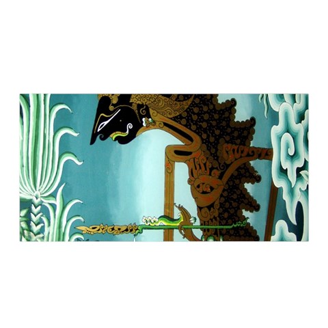 Lukisan Wayang Kulit Satin Wrap from ArtsNow.com Front