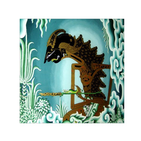 Lukisan Wayang Kulit Small Satin Scarf (Square) from ArtsNow.com Front