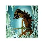 Lukisan Wayang Kulit Small Satin Scarf (Square)