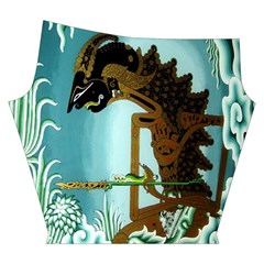 Lukisan Wayang Kulit Yoga Cropped Leggings from ArtsNow.com Right