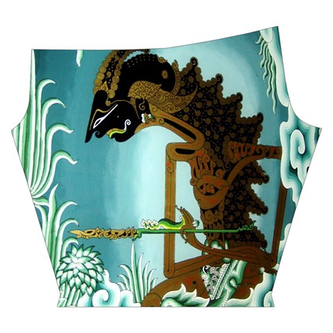 Lukisan Wayang Kulit Yoga Cropped Leggings from ArtsNow.com Left