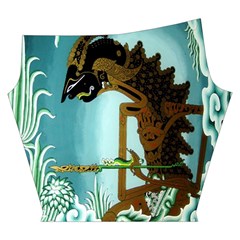 Lukisan Wayang Kulit Yoga Cropped Leggings from ArtsNow.com Left