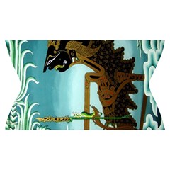 Lukisan Wayang Kulit Yoga Cropped Leggings from ArtsNow.com Waistband Front