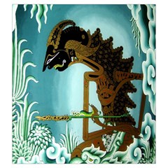 Lukisan Wayang Kulit Drawstring Pouch (XXL) from ArtsNow.com Back