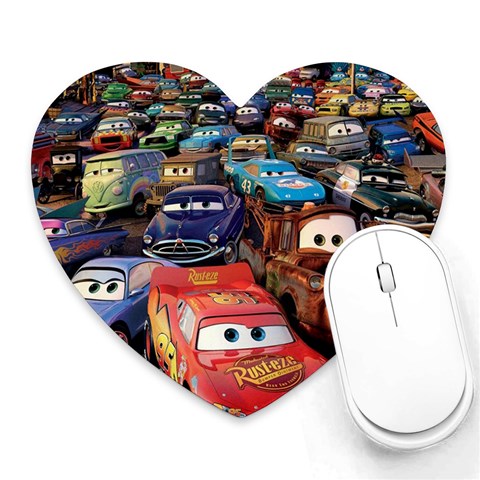Rali Car,mc Queen Heart Mousepad from ArtsNow.com Front