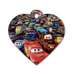 Rali Car,mc Queen Dog Tag Heart (Two Sides)