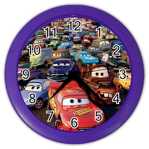Rali Car,mc Queen Color Wall Clock from ArtsNow.com Front