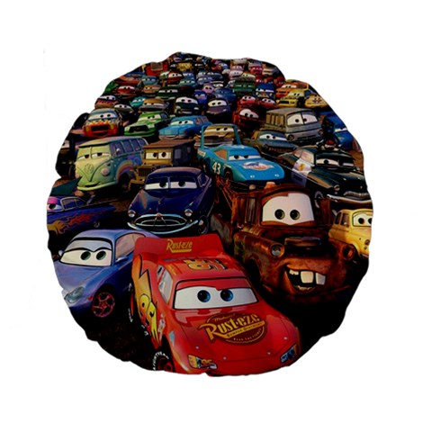 Rali Car,mc Queen Standard 15  Premium Round Cushion  from ArtsNow.com Back