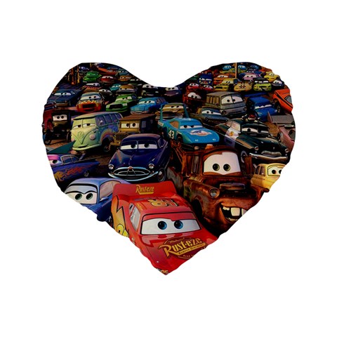 Rali Car,mc Queen Standard 16  Premium Heart Shape Cushion  from ArtsNow.com Back