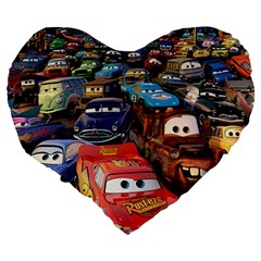 Rali Car,mc Queen Large 19  Premium Heart Shape Cushion from ArtsNow.com Back