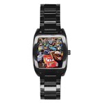 Rali Car,mc Queen Stainless Steel Barrel Watch