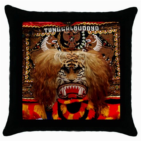 Reok Throw Pillow Case (Black) from ArtsNow.com Front