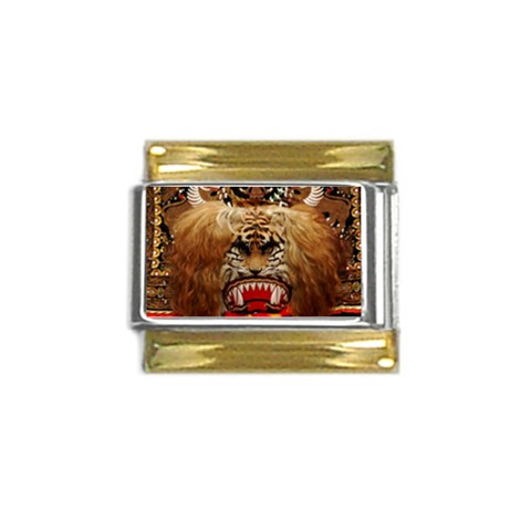 Reok Gold Trim Italian Charm (9mm) from ArtsNow.com Front