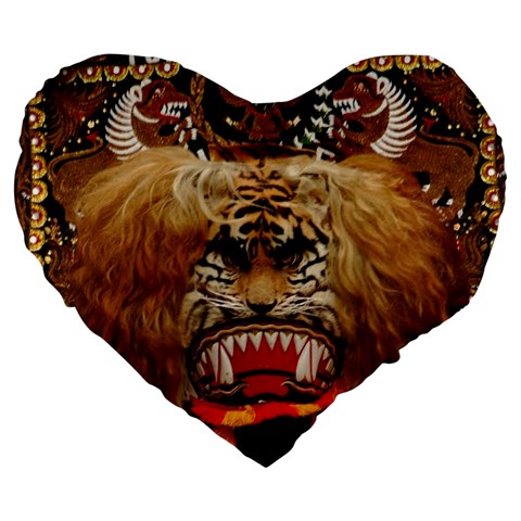 Reok Large 19  Premium Heart Shape Cushion from ArtsNow.com Front