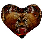 Reok Large 19  Premium Flano Heart Shape Cushion