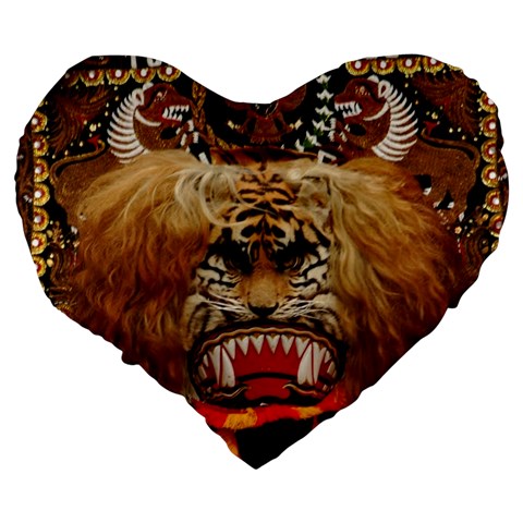 Reok Large 19  Premium Flano Heart Shape Cushion from ArtsNow.com Back