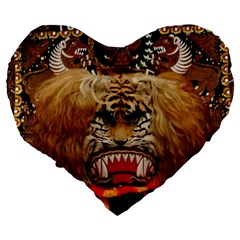 Reok Large 19  Premium Flano Heart Shape Cushion from ArtsNow.com Back