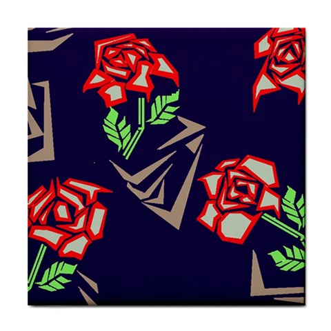 Terminator Roses Tile Coaster from ArtsNow.com Front