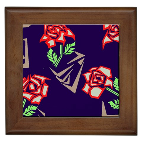 Terminator Roses Framed Tile from ArtsNow.com Front