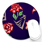 Terminator Roses Round Mousepad