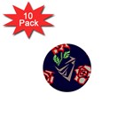 Terminator Roses 1  Mini Button (10 pack) 