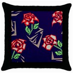 Terminator Roses Throw Pillow Case (Black)