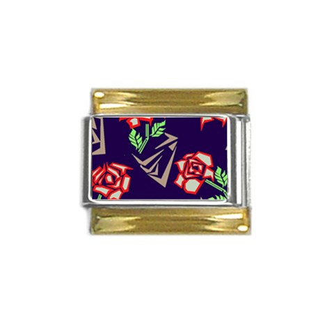 Terminator Roses Gold Trim Italian Charm (9mm) from ArtsNow.com Front
