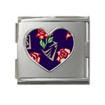 Terminator Roses Mega Link Heart Italian Charm (18mm)