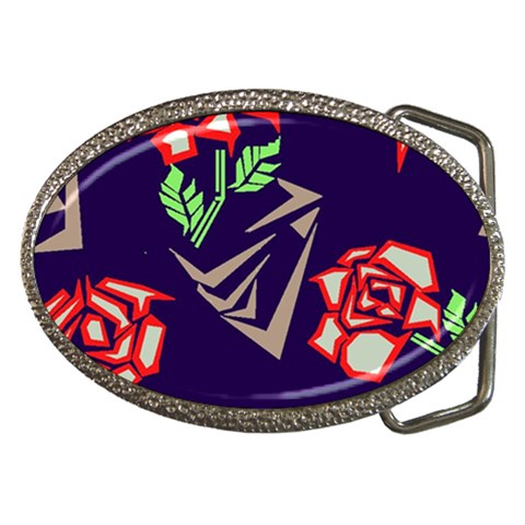 Terminator Roses Belt Buckle from ArtsNow.com Front
