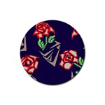 Terminator Roses Rubber Round Coaster (4 pack)
