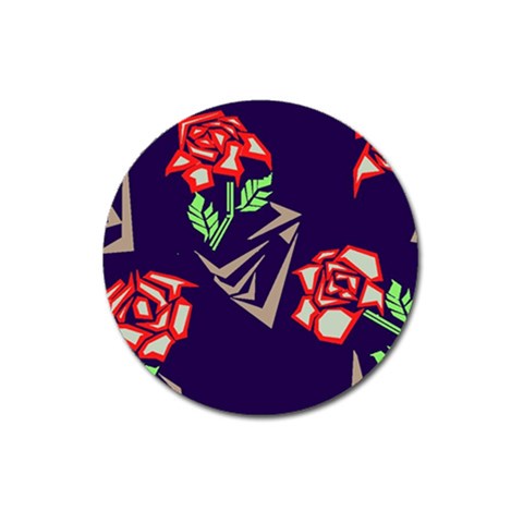 Terminator Roses Magnet 3  (Round) from ArtsNow.com Front