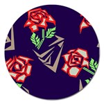 Terminator Roses Magnet 5  (Round)