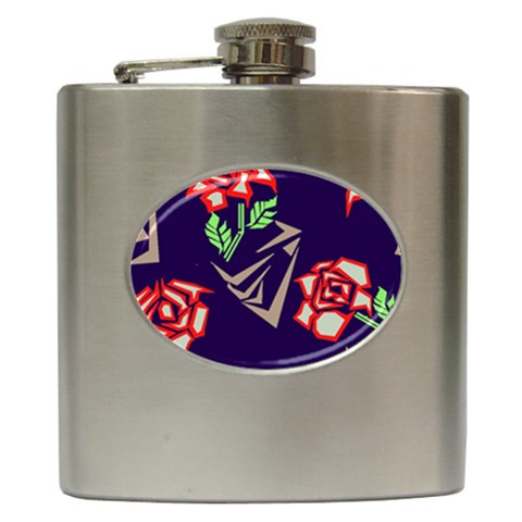 Terminator Roses Hip Flask (6 oz) from ArtsNow.com Front