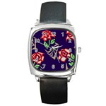Terminator Roses Square Metal Watch
