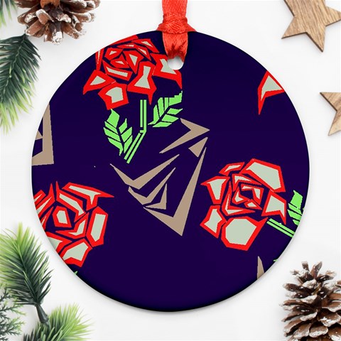 Terminator Roses Round Ornament (Two Sides) from ArtsNow.com Back