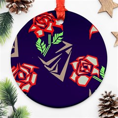 Terminator Roses Round Ornament (Two Sides) from ArtsNow.com Back